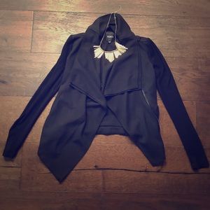 Black Asymmetrical Zip Jacket